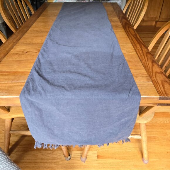 Threshold Gray Long Table Runner - Picture 2 of 6